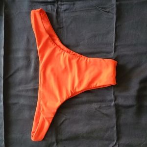 Mikoh Very Cheeky Bikini Bottom in Orange in Size Medium